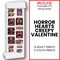 Horror Hearts Creepy Valentine DTF Transfer 22x60 - Direct-to-Film Gang Sheet, Ready-to-Press Spooky Valentine Design for Apparel